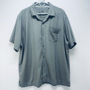 COPY - Tomy Bahama Camp Shirt Size XL Men’s Hawaian Herrigbone Gray Long Sleeve